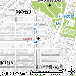 茨城県つくばみらい市絹の台周辺の地図