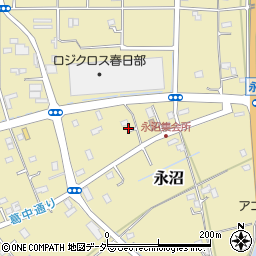 埼玉県春日部市永沼周辺の地図