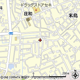 埼玉県春日部市米島周辺の地図