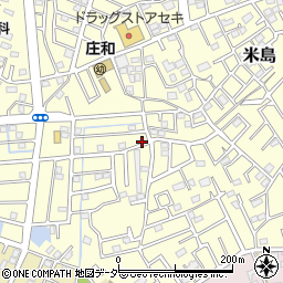 埼玉県春日部市米島周辺の地図