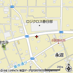 埼玉県春日部市永沼707周辺の地図