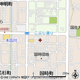 福井県大野市国時町107周辺の地図