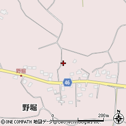 茨城県つくばみらい市野堀周辺の地図