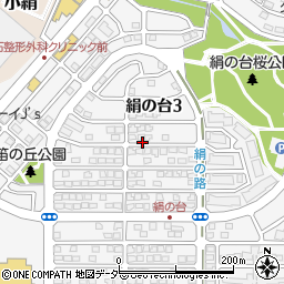 茨城県つくばみらい市絹の台3丁目周辺の地図