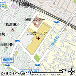 ＪＴＢ　ララガーデン春日部店周辺の地図