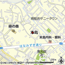 埼玉県春日部市米島140周辺の地図