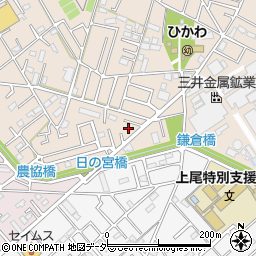 埼玉県上尾市二ツ宮705周辺の地図