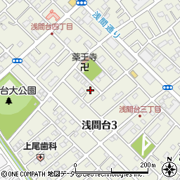 埼玉県上尾市浅間台周辺の地図