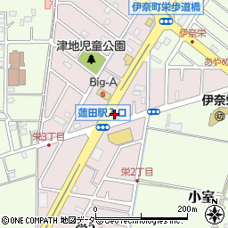 かつや伊奈店周辺の地図