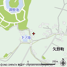 茨城県牛久市久野町2249周辺の地図