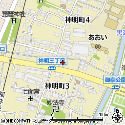福井県鯖江市神明町周辺の地図