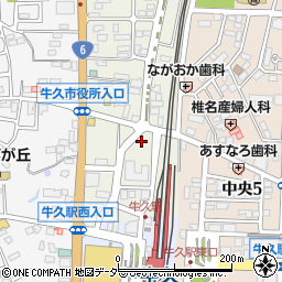 牛久駅かっぱ口第２駐車場周辺の地図