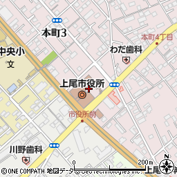 埼玉県上尾市本町3丁目1周辺の地図