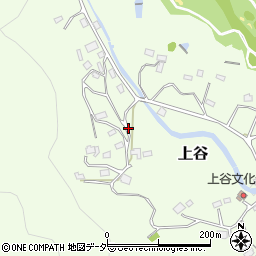 埼玉県入間郡越生町上谷周辺の地図