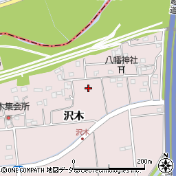 埼玉県坂戸市沢木周辺の地図