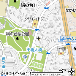 茨城県つくばみらい市絹の台2丁目10周辺の地図