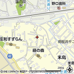埼玉県春日部市米島38周辺の地図