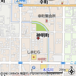福井県大野市神明町周辺の地図