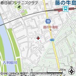 埼玉県春日部市牛島25周辺の地図