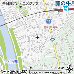 埼玉県春日部市牛島27周辺の地図