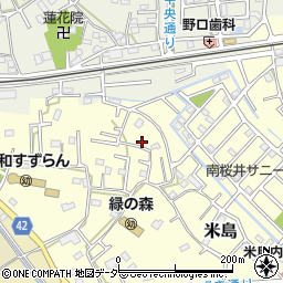埼玉県春日部市米島40周辺の地図