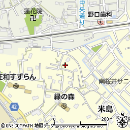 埼玉県春日部市米島41周辺の地図