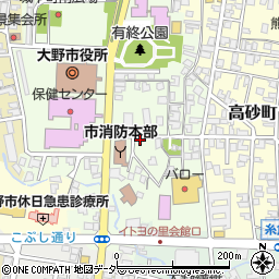 福井県大野市天神町周辺の地図