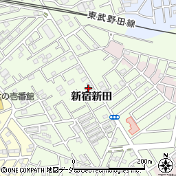 埼玉県春日部市新宿新田350周辺の地図
