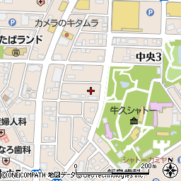 茨城県牛久市中央3丁目23-5周辺の地図