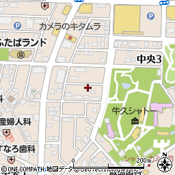 茨城県牛久市中央3丁目23-4周辺の地図
