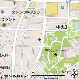 茨城県牛久市中央3丁目23-6周辺の地図