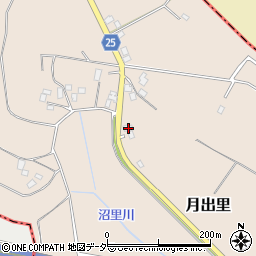 茨城県稲敷市月出里637周辺の地図