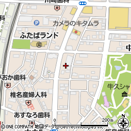 茨城県牛久市中央3丁目22周辺の地図