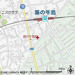 埼玉県春日部市牛島1597周辺の地図