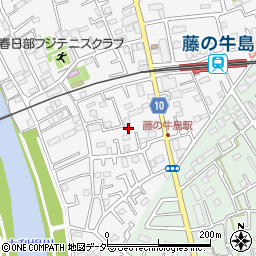 埼玉県春日部市牛島70周辺の地図