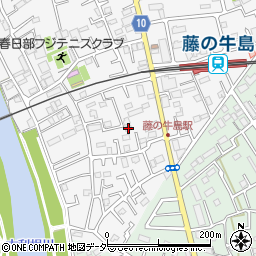 埼玉県春日部市牛島70周辺の地図