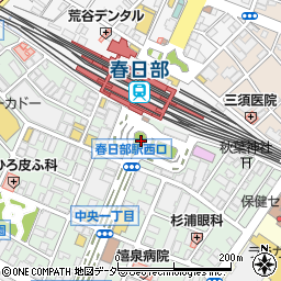 春日部駅西口周辺の地図