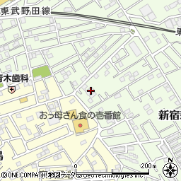 埼玉県春日部市新宿新田334周辺の地図