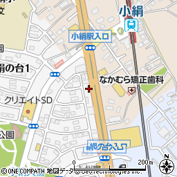茨城県つくばみらい市絹の台2丁目2周辺の地図