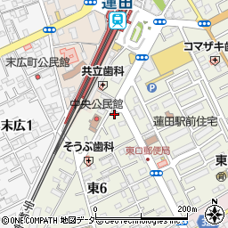 埼玉県　警察署岩槻警察署蓮田交番周辺の地図
