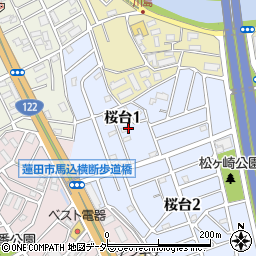 埼玉県蓮田市桜台1丁目周辺の地図