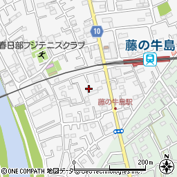 埼玉県春日部市牛島91周辺の地図