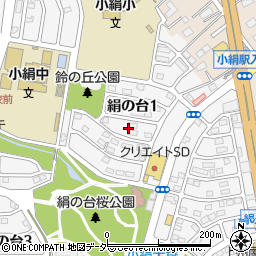 茨城県つくばみらい市絹の台1丁目9周辺の地図
