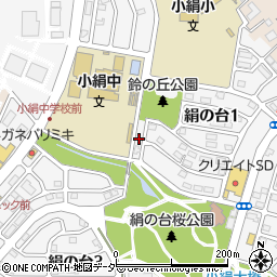 茨城県つくばみらい市絹の台1丁目12周辺の地図