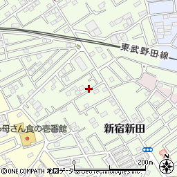 埼玉県春日部市新宿新田337周辺の地図