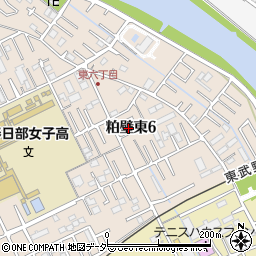 埼玉県春日部市粕壁東6丁目周辺の地図