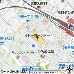 学生衣料平和堂春日部店周辺の地図