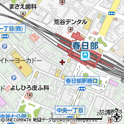 日本酒原価酒場元祖わら屋 春日部西口駅前店周辺の地図