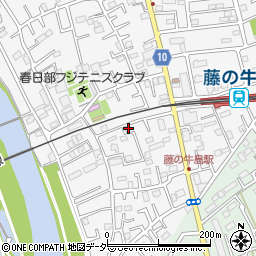 埼玉県春日部市牛島92周辺の地図