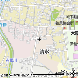 福井県大野市清水周辺の地図